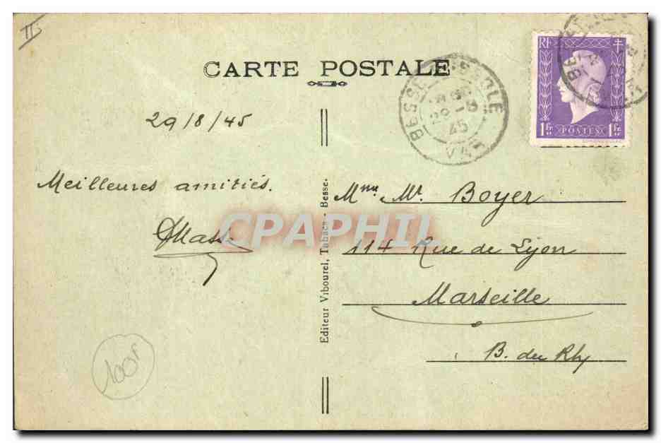 CPA Chateau Besse sur Issole — Rückseite