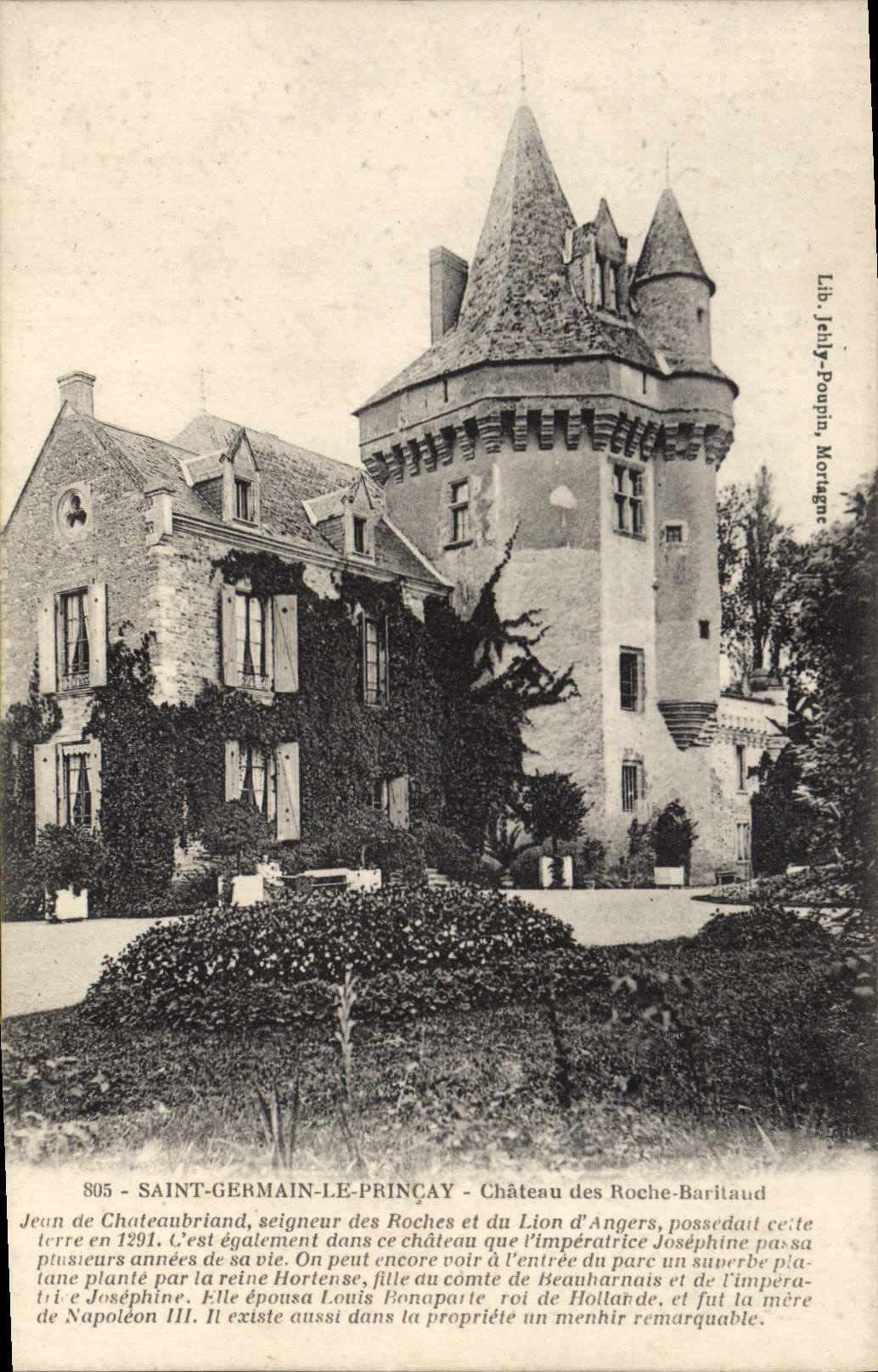 CPA Chateau des Roche Baritaud Saint Germain le Princay