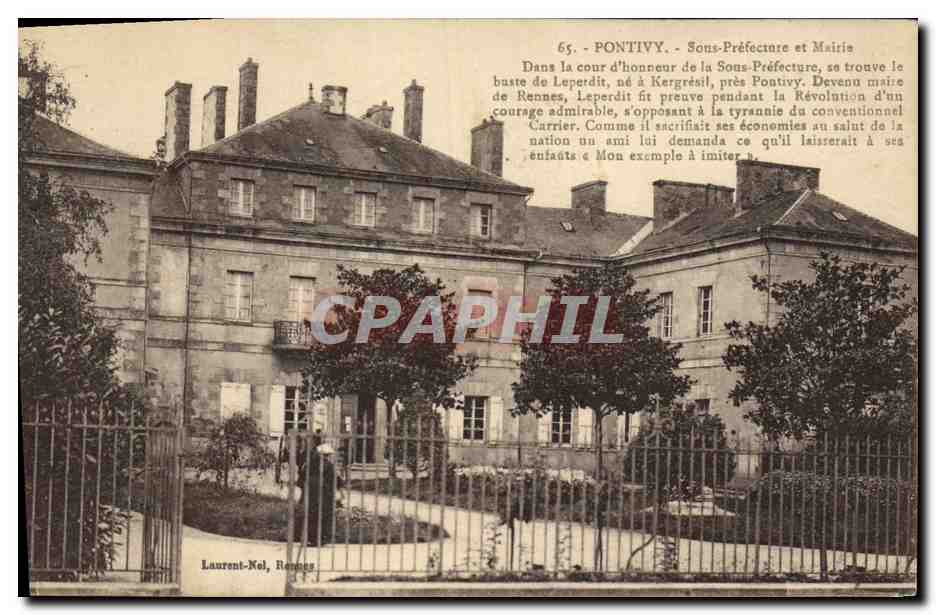 CPA Pontivy Sous Prefecture et Mairie