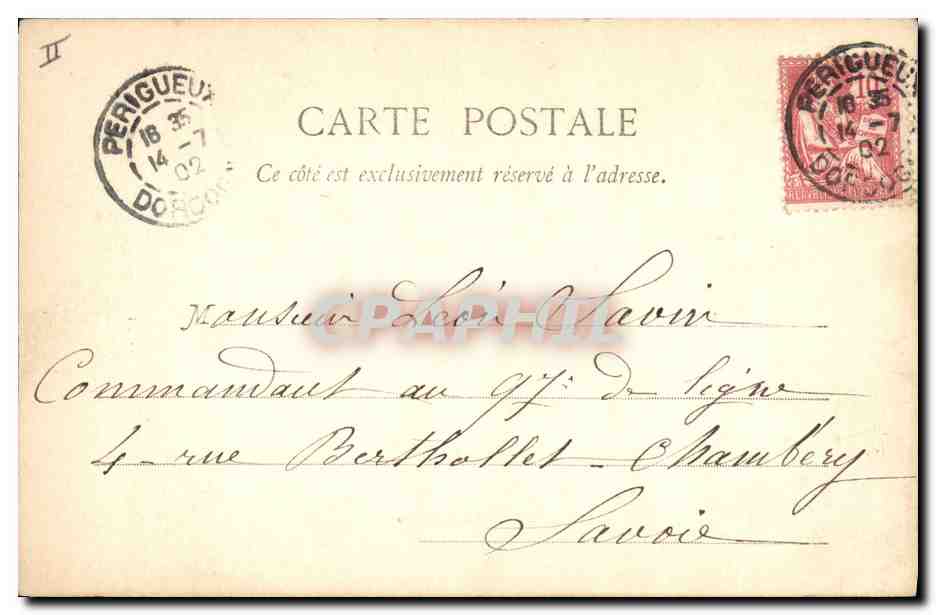 CPA Prefecture Perigueux — Verso