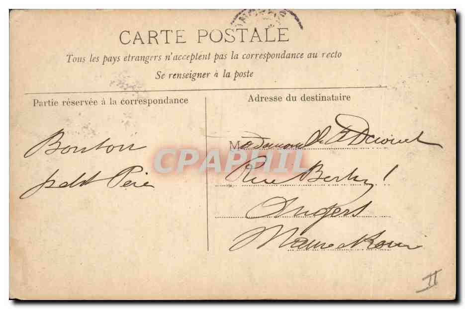 CPA Prefecture Entree principale Perigueux — Verso