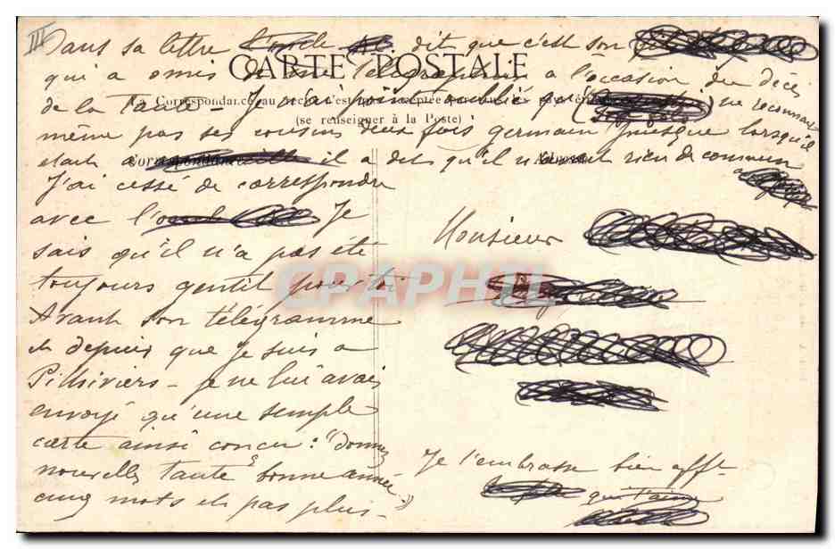 CPA Pithiviers Sous Prefecture  — Verso