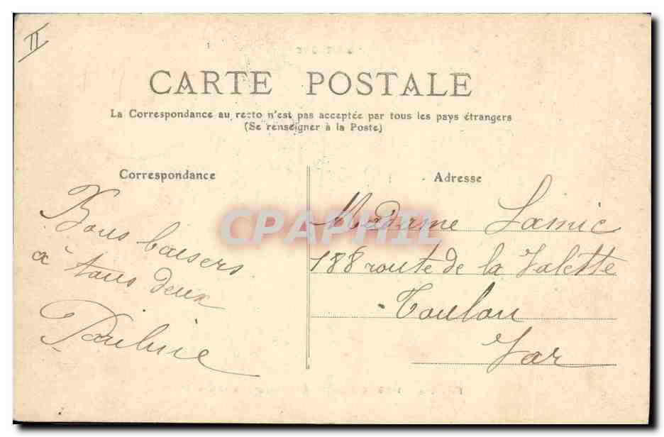 CPA Quimperle La Sous Prefecture  — Verso