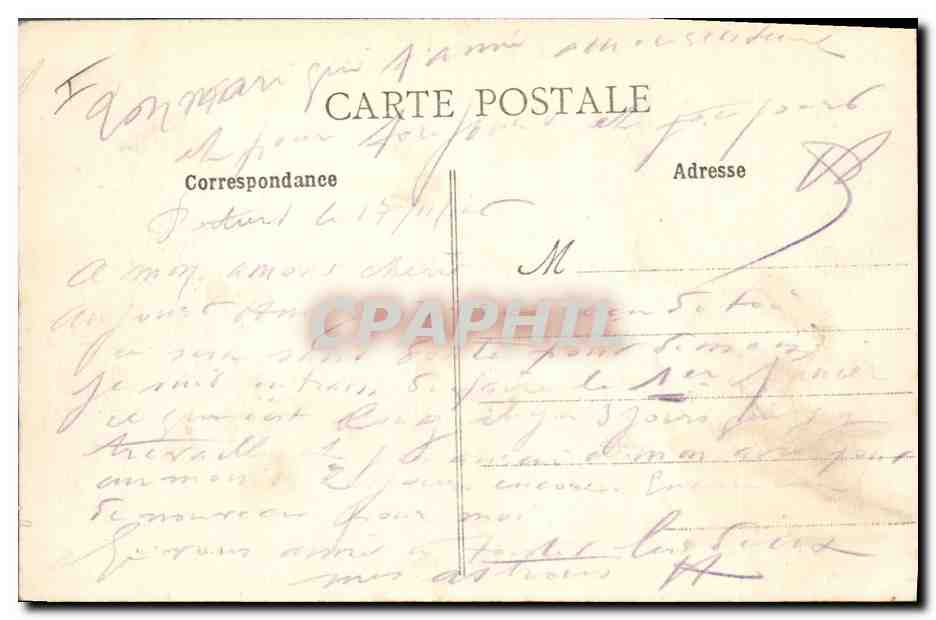CPA Prefecture Poitiers — Verso