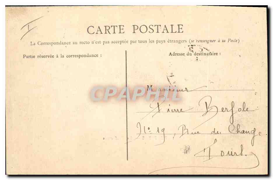 CPA Prefecture Poitiers — Rückseite