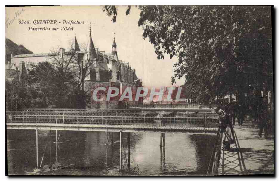 CPA Prefecture Quimper Passerelles sur l'Odet