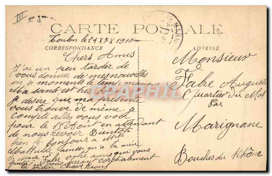 Bateau de guerre français — 'Ernest Renan' — Édit. M.P. Tornion — Verso