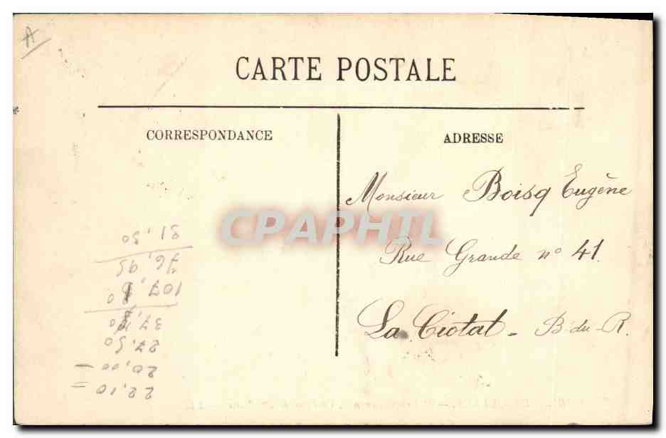 Croiseur "Ernest-Renan" — 1ère Classe — Marine de Guerre — LL. 73 — Verso