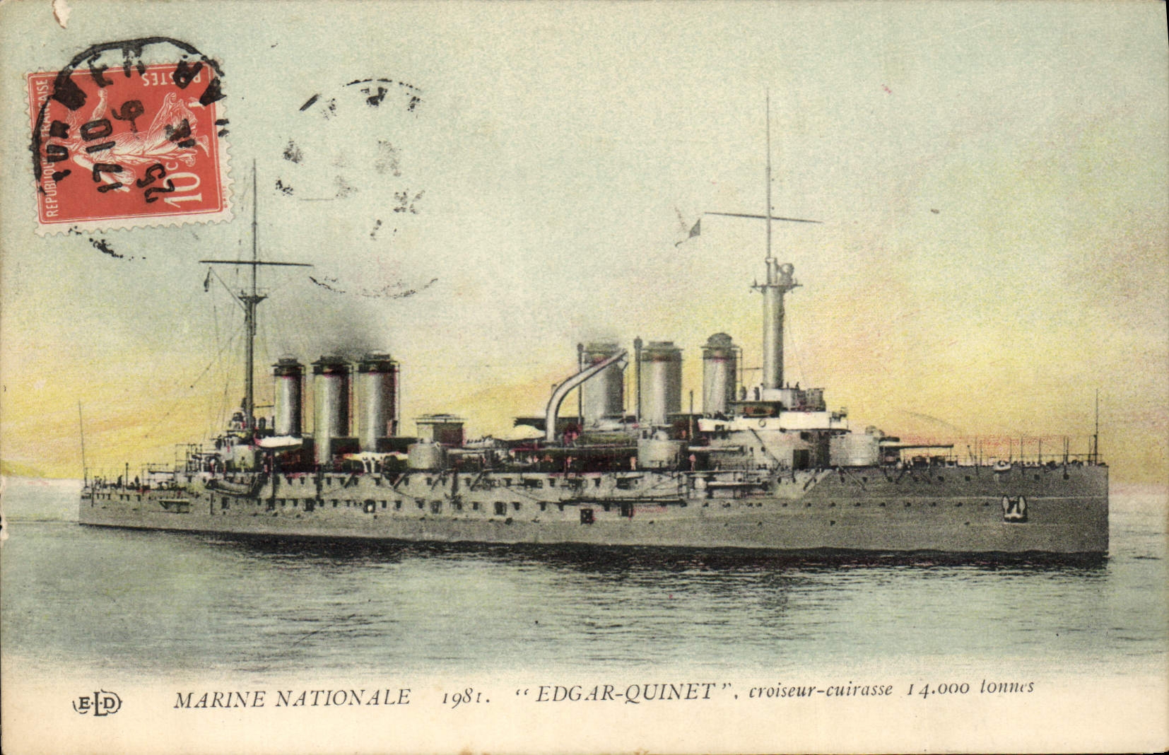 Croiseur cuirassé Edgar-Quinet — Marine Nationale 1981 — Éditeur EDP