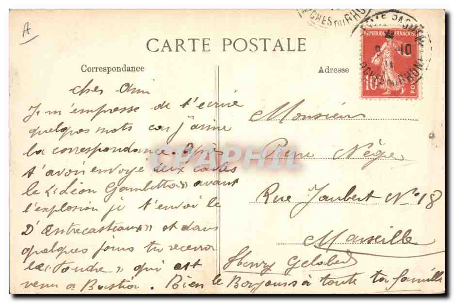 Marine Nationale — 'D'Entrecasteaux', Croiseur-Cuirassé — Éditeur E.P.D. n°2662 — Reverso