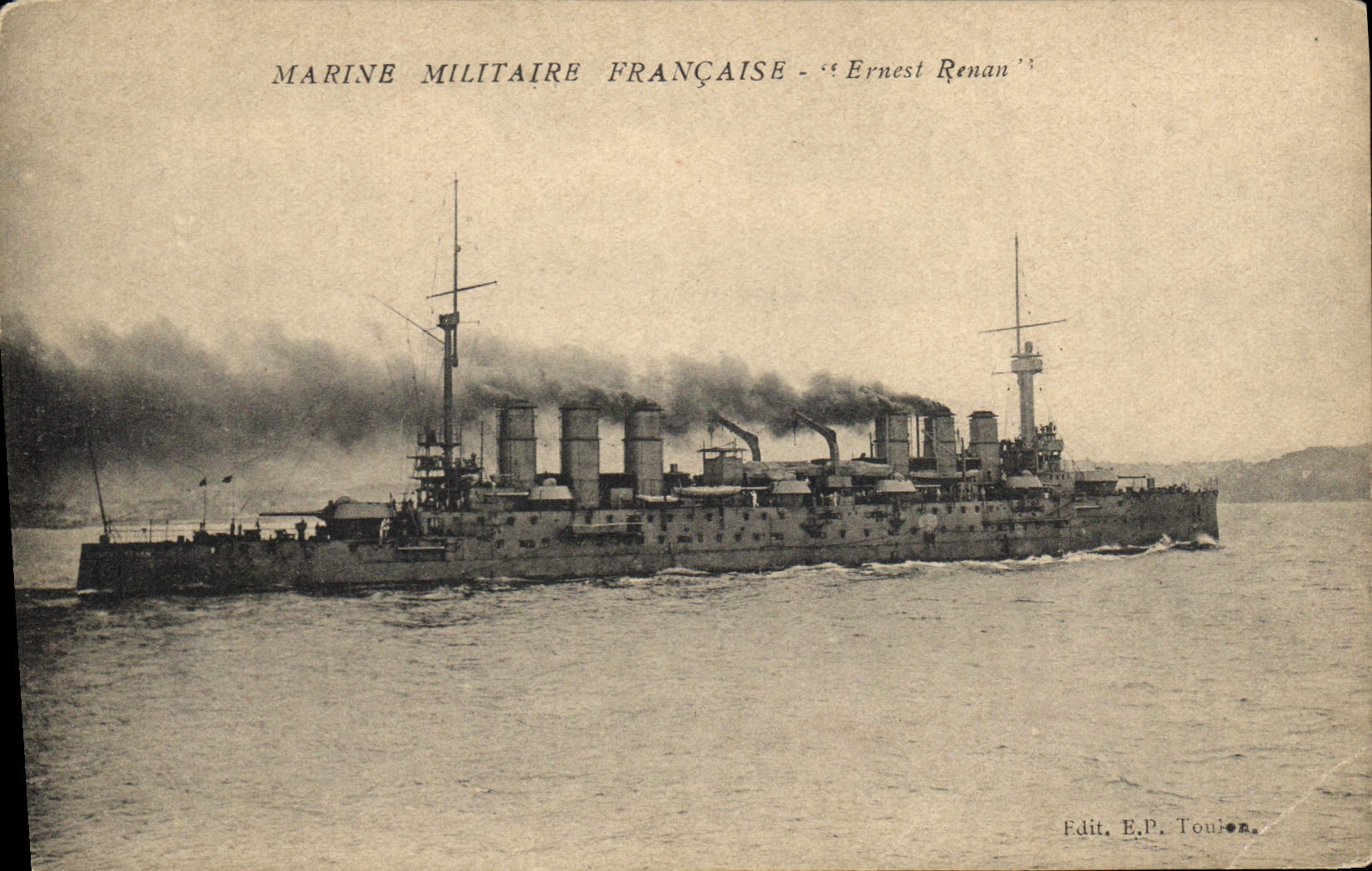 Marine Militaire Française - 'Ernest Renan' — Éditeur E.P. Toulon