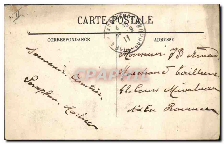 CPA Bateau de guerre Croiseur Cuirasse Edgar Quinet — Verso