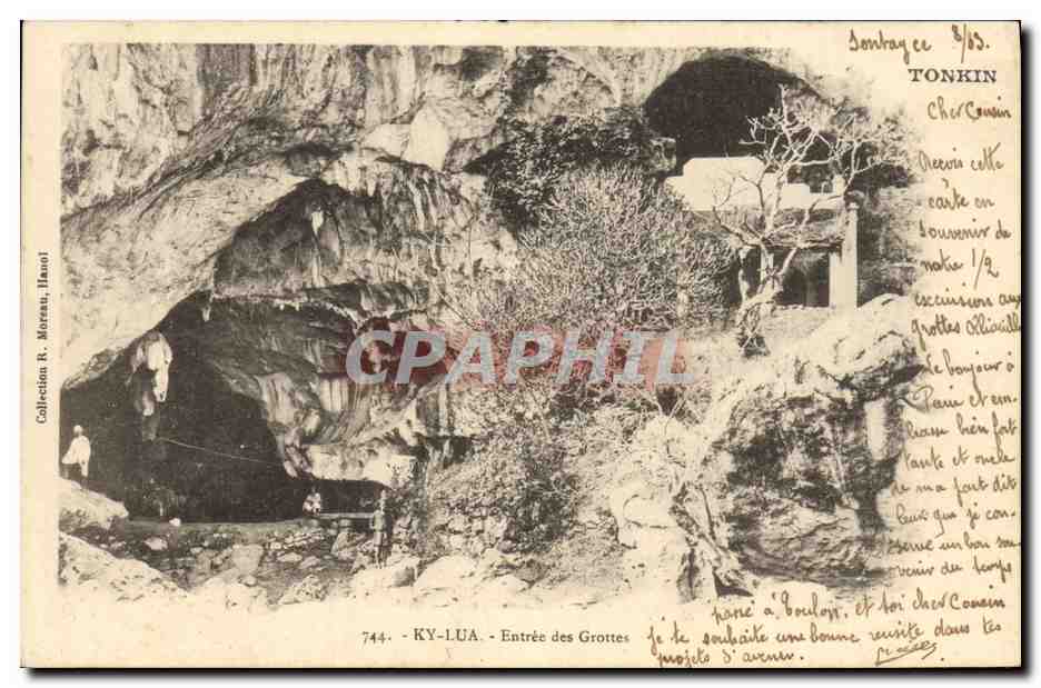 CPA Grotte Grottes Ky Lua Entree des grottes Tonkin Indochine