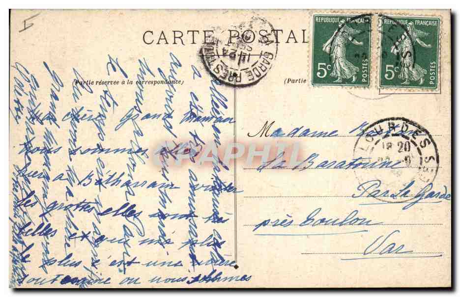 CPA Grotte Grottes de Betharram Embarcadere de la premiere riviere — Rückseite