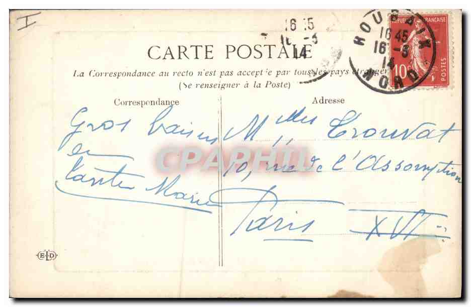 CPA Grotte Grottes du Parc Barbieux Roubaix — Rückseite