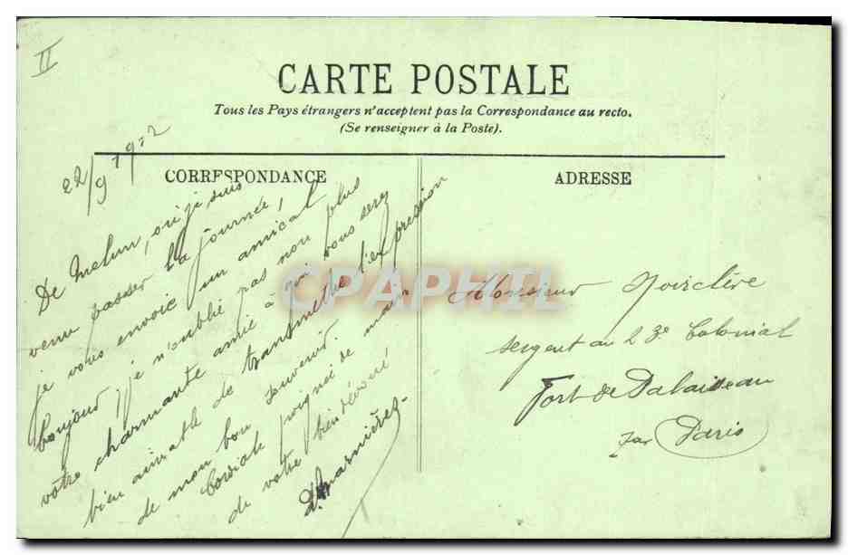CPA Palais de justice Melun — Verso