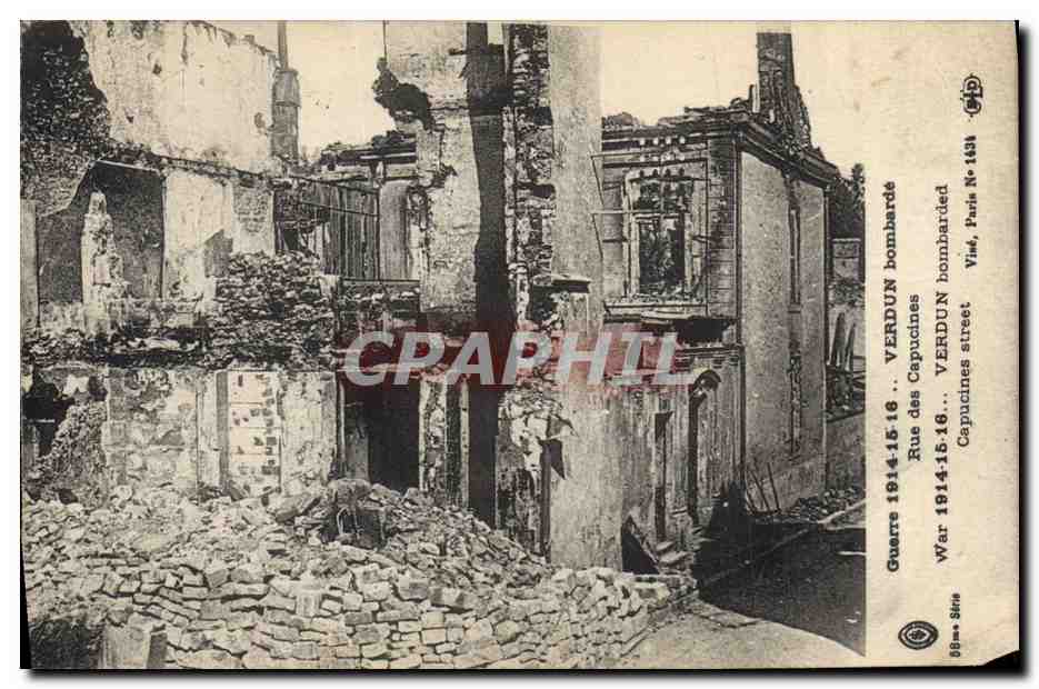 Verdun — Rue des Capucines bombardée — Vind, Paris No 1434