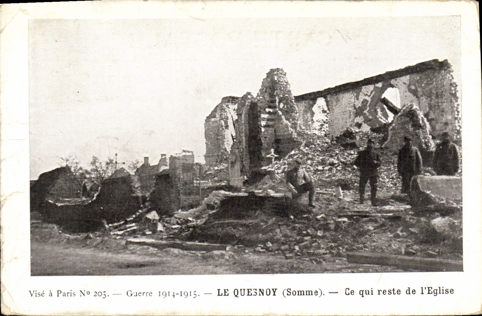 Le Quesnoy (Somme) — Ce qui reste de l'Église — Visé à Paris N° 205