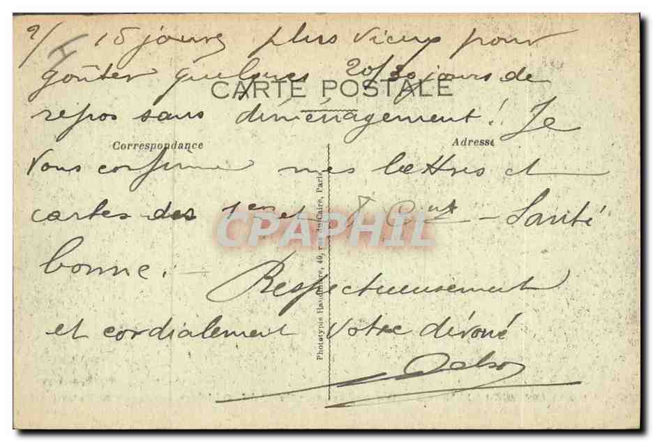 Intérieur de l'Église de Belleville — Bombardement de Verdun — La Grande Guerre 1914-16 — Verso