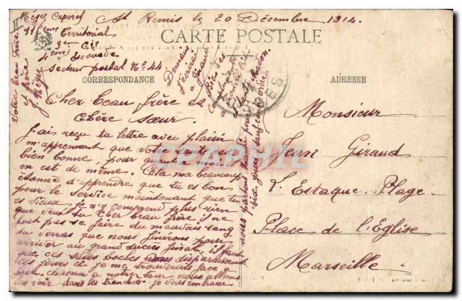 Raon-l'Étape (Vosges) — incendie volontairement par les Allemands — A.C. Woock - n° 11086 — Verso