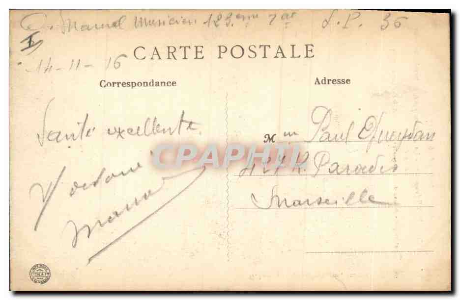 Dompierre (Somme) — La sucrerie après le bombardement — Visé Paris n° 240 — Verso