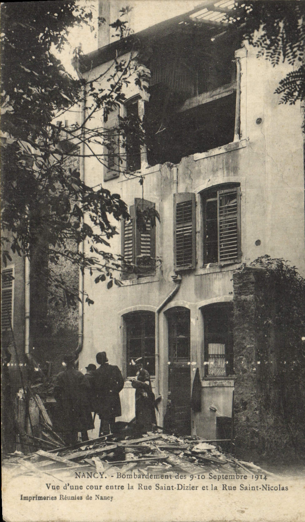 Nancy — Bombardment of September 9–10, 1914 — Imprimeries Réunies de Nancy