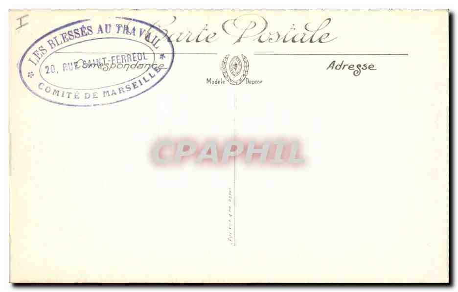 Albert (Somme) — Vue après passage des Allemands — Vise Paris n° 794 — Verso