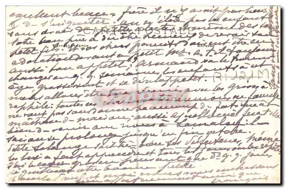 CPA Folklore Auvergne  — Verso
