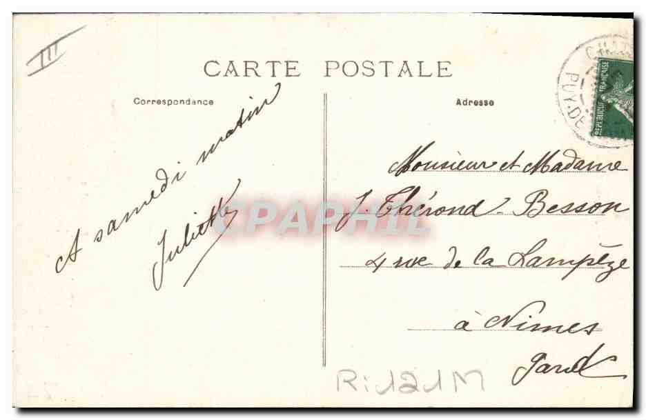 CPA Folklore Brayaudes — Verso