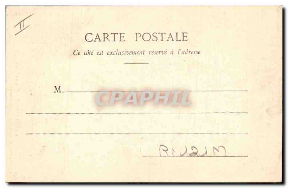 CPA Folklore Auvergne Costume montagnard  — Verso