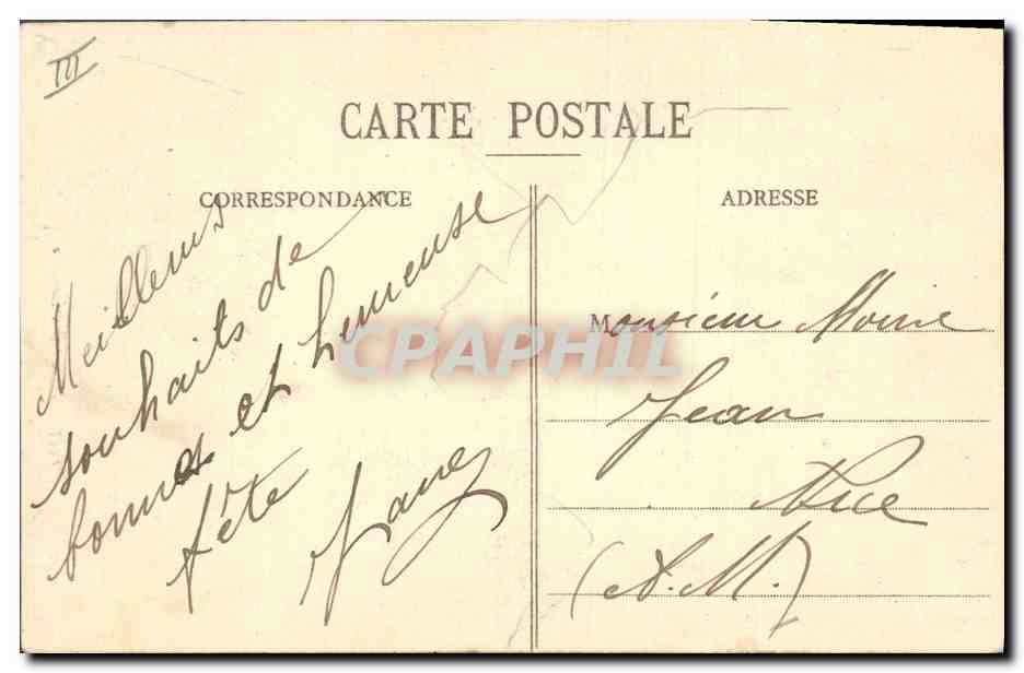 CPA Folklore Fileuse bourdonnaise — Verso