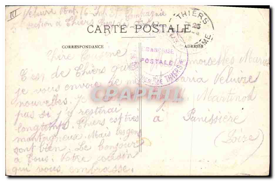 CPA Folklore La bourree d'Auvergne  — Verso