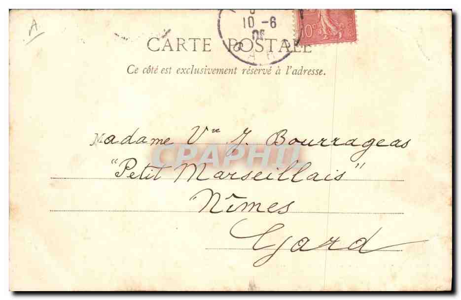 CPA Folklore Issoire Paysans dansant la Bourree — Verso