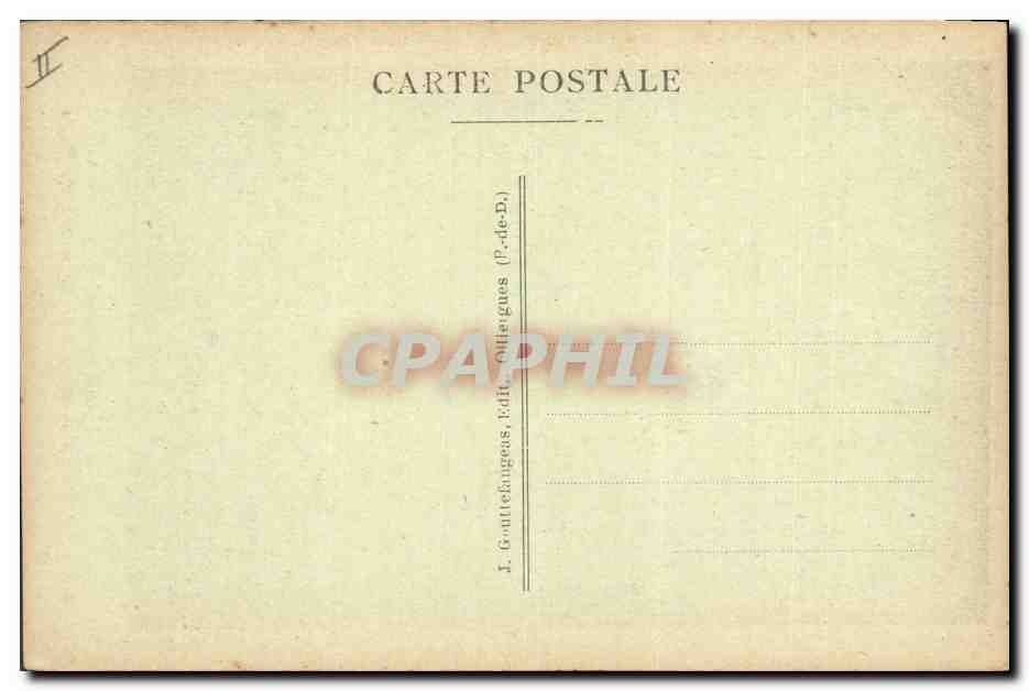 CPA Folklore Auvergne Auvergnate en costume de pays — Verso