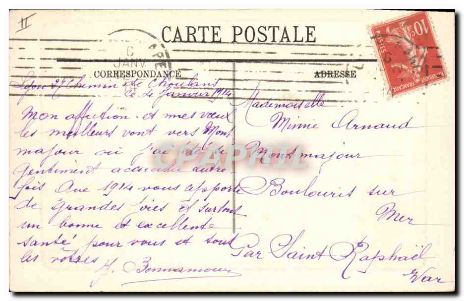 CPA Folklore Auvergne La bourree Le Vis a vis — Verso