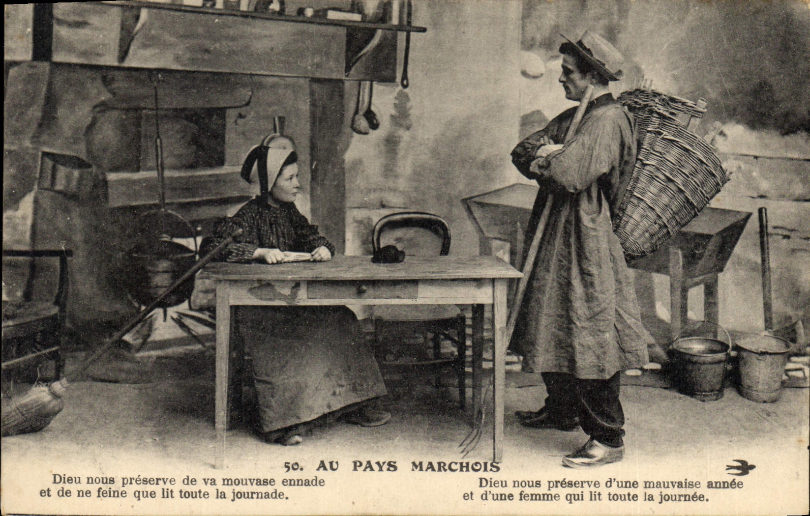 CPA Folklore Au Pays Marchois 