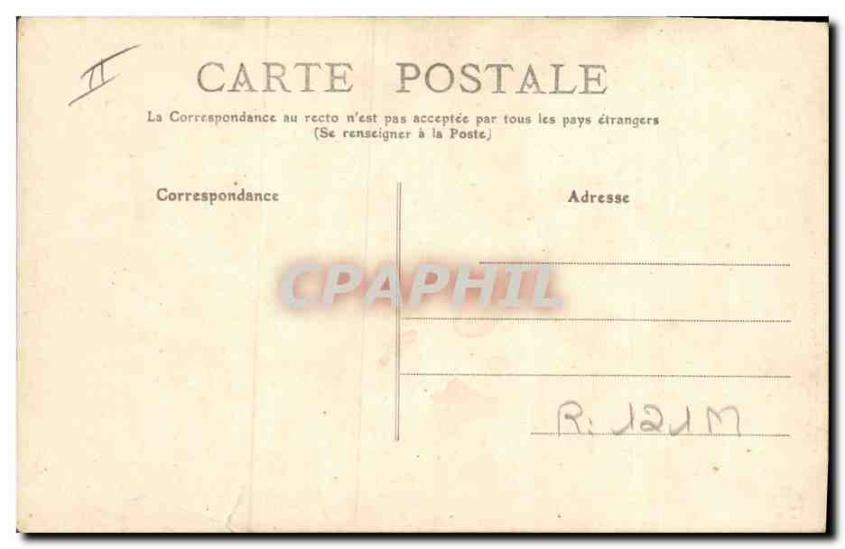 CPA Folklore Auvergne La bourree Vis a vis — Verso