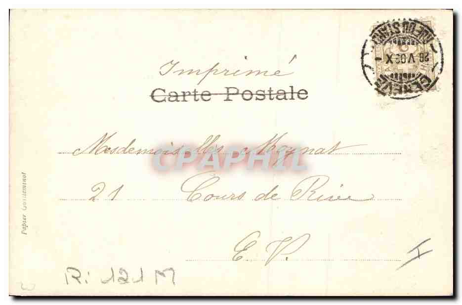 CPA Folklore La dot d'Auvergne Enfants — Verso