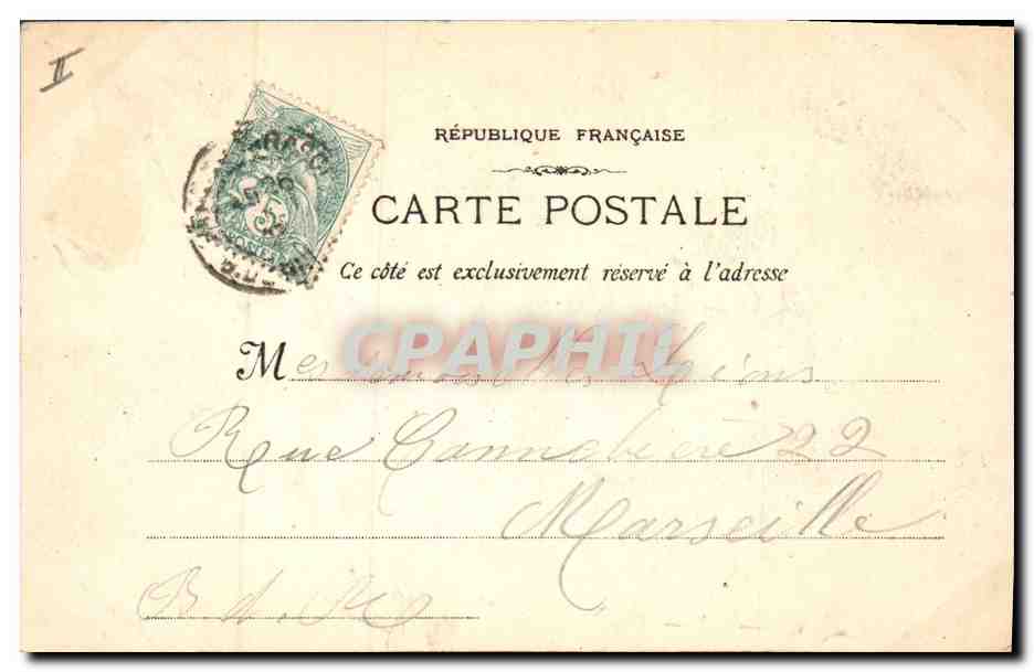 CPA Palais de justice Nimes — Verso