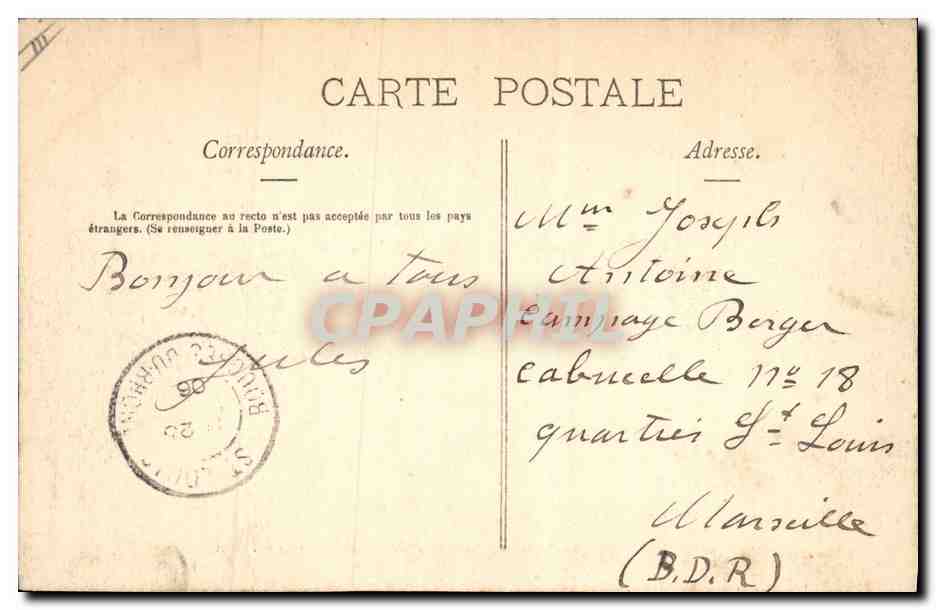 CPA Palais de justice Nacny Tribunal de Grande Instance — Verso