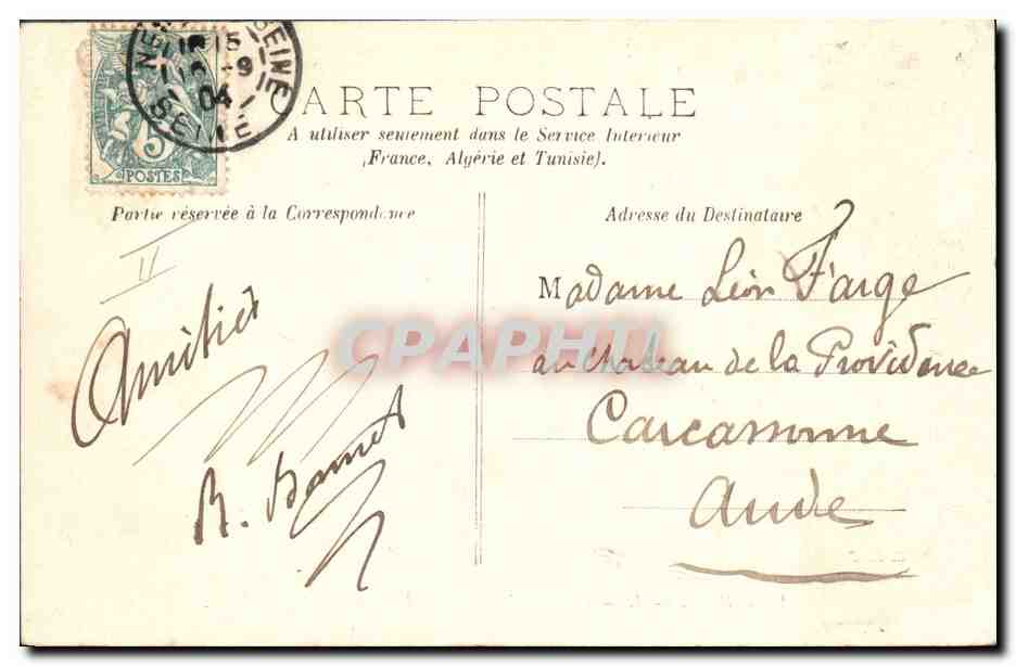 CPA Palais de justice Neuilly sur Seine La justice de Paix — Verso