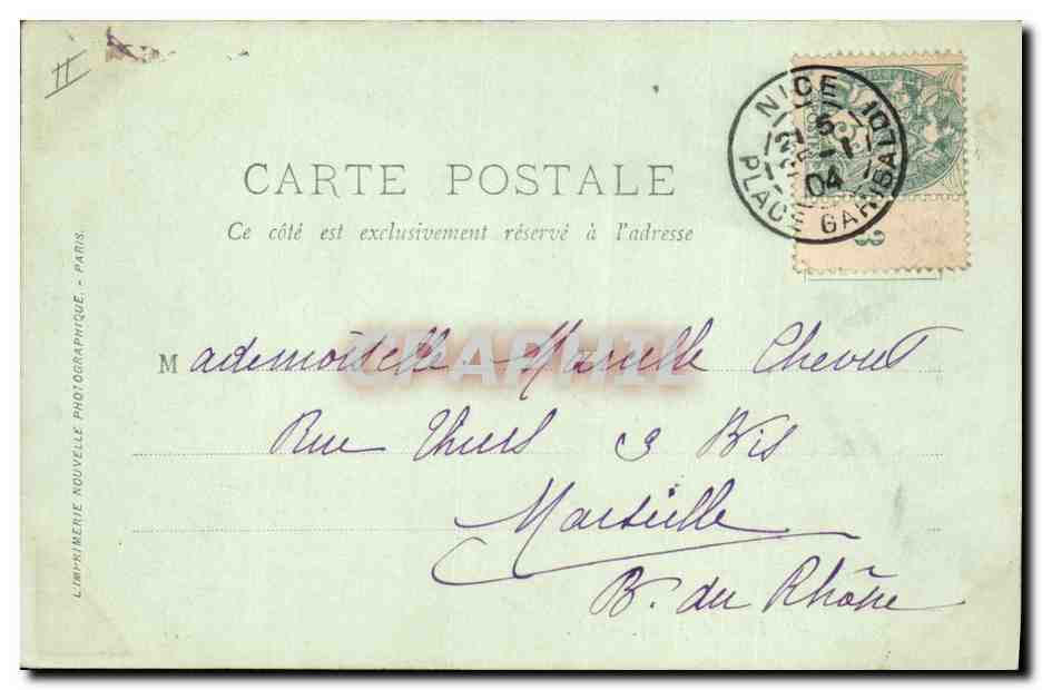 CPA Palais de justice Nice — Verso