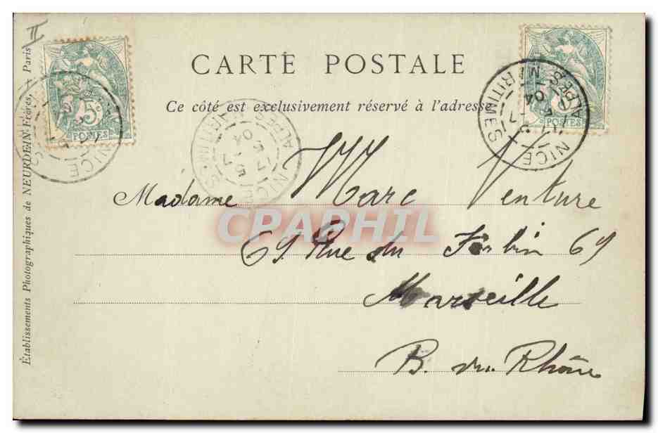 CPA Palais de justice Nice — Verso