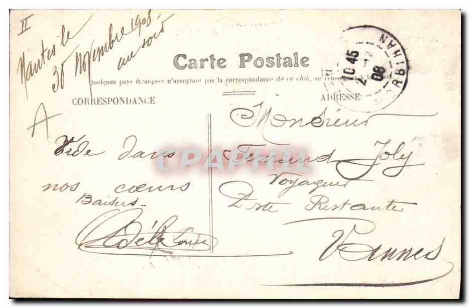 CPA Palais de justice Nantes — Verso