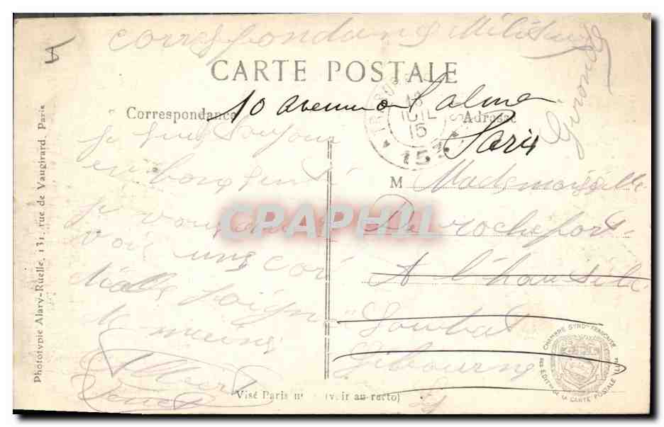 Pont-a-Mousson — La ville cent fois bombardée — L. C. H. Paris, n° 355 — Reverso