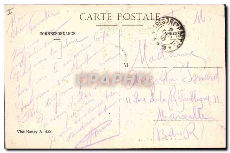 Maison bombardée de PONT-À-MOUSSON — photographie d'après un événement de la Première Guerre mondiale — éditée par Léon Raboulet, Pont-à-Mousson — Rückseite
