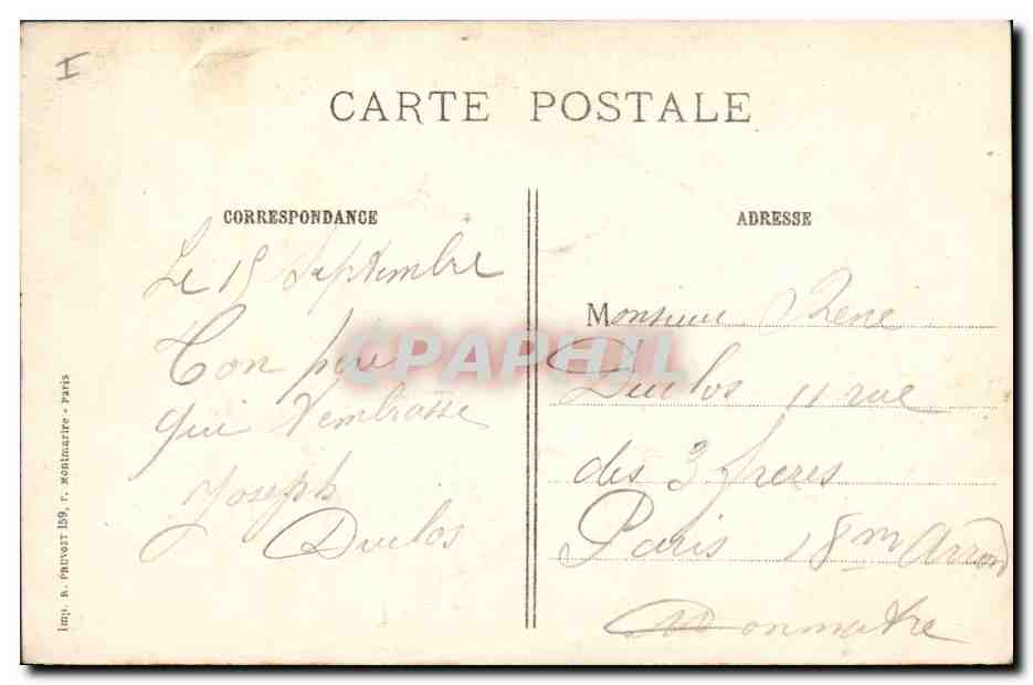 Soissons (Aisne) — Las ruinas después de los terribles bombardeos — Visé Paris 363 — Reverso