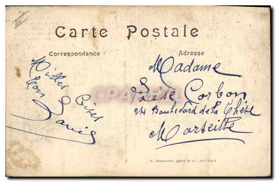 Champ de bataille à l'est du chemin de Pargny-sur-Saulx — Bataille de la Marne, 6 au 12 septembre 1914 — A. Humbert, phot. et. Sté. Izar — Rückseite