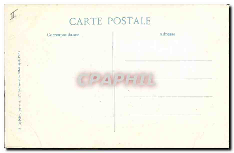 Château de Condé à la Ferté-sous-Jouarre — ruines après bombardement — 6ème Série, éditeur E. Le Dols, Paris — Rückseite