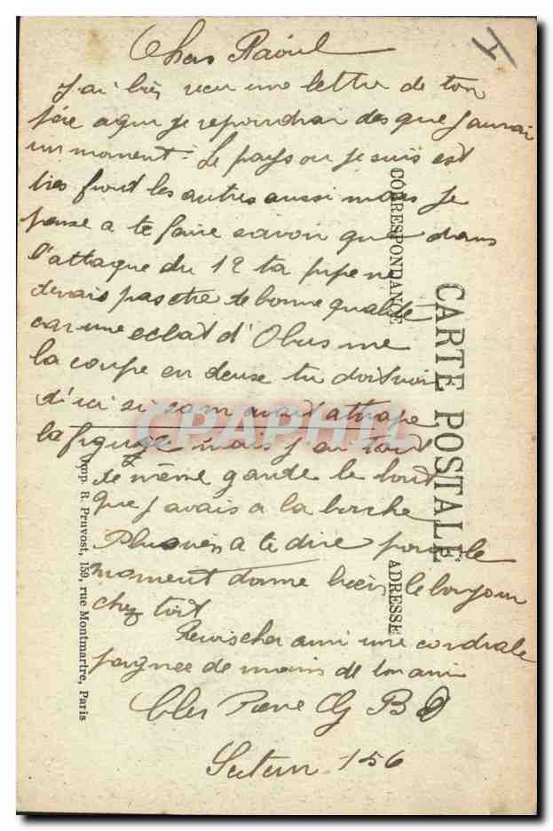 CPA Militaria Le Fort de Vaux  — Rückseite